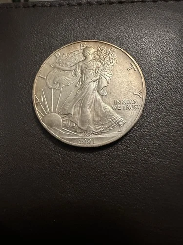 1991 - 1 oz American Silver Eagle Coin - One Troy oz .999 MS Bullion