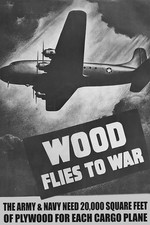 365081 Wood Flies To War Vintage Army Art Decor Wall Print Poster