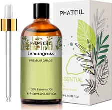 100ML Lemongrass Essential Oil, 3.38FL.OZ Essential Oils for Diffuser, Humidifie