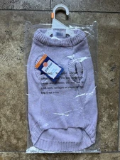 Top Paw Trendy Knit Dog Sweater Lavender Size Medium Warm Winter