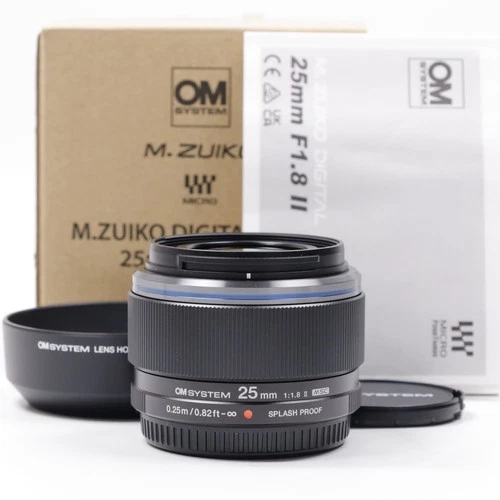 OM SYSTEM M.Zuiko Digital 25mm F1.8 II Lens Black [Top Mint] #7551LJ