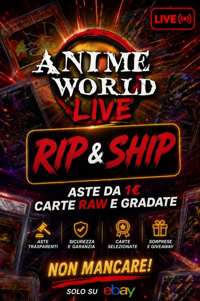 Anime World - Pokémon Rip & Ship Aste 1€ Singole Raw Sealed