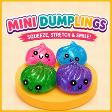 Mini squishy dumpling mystery glitter, glow in the dark