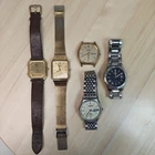 Lot of 4 Japanese Vintage Mens Watches for Parts or repair Sold As Is