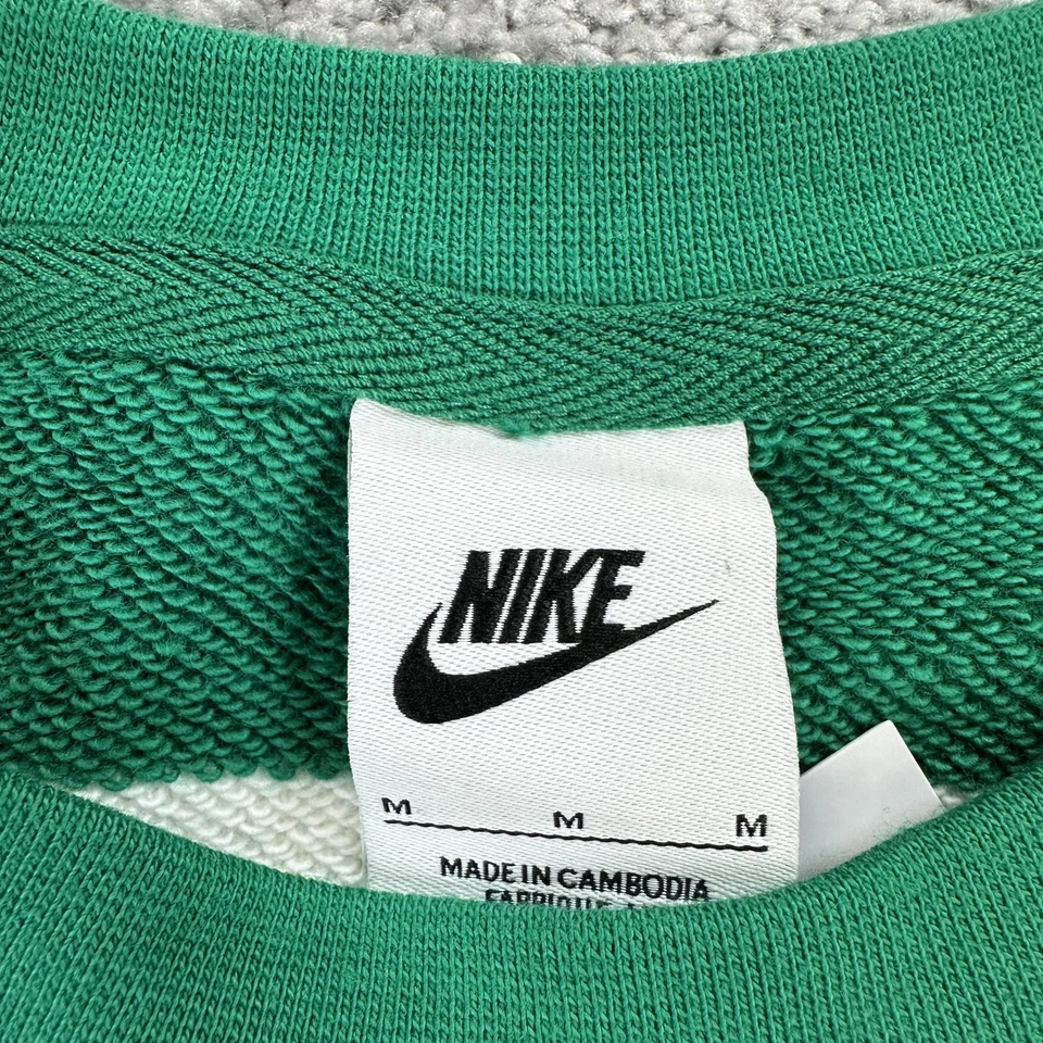 Sudadera Nike Para Hombre Mediana Verde Blanca Rugby Rayas Cuello Redondo Swoosh FN3106-365 Foto 4 de 4