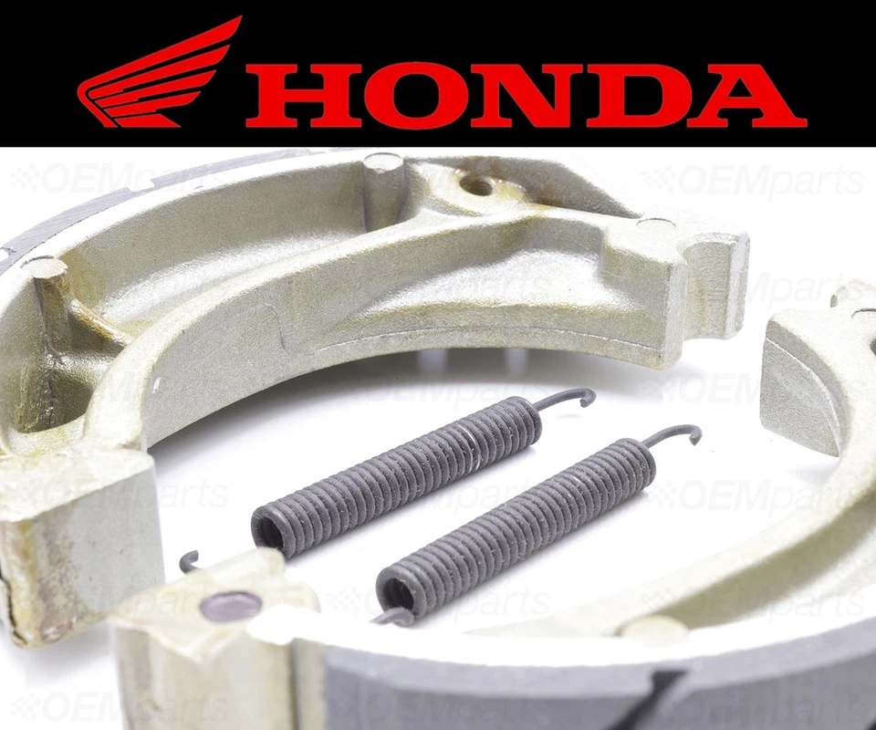 Set of (2) Honda Water Grooved REAR Brake Shoes and Springs #43120-331-670 - Image 2 of 4