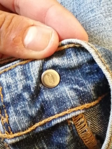 Jeans Denim Vintage Levi's 501 Uomo Blu Bottone Messico Gamba Destra 40×32 Rari - Foto 9 di 18