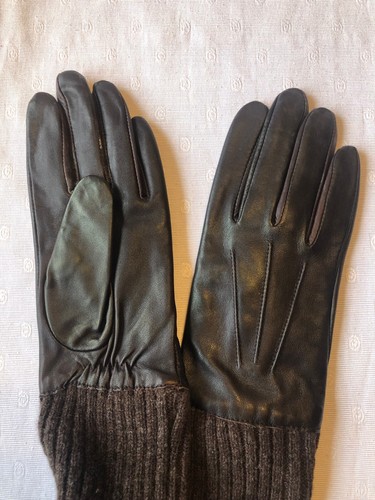 Lange Lederhandschuhe Damenhandschuhe Handschuhe Leder Damen braun Gr 7 RSL - Foto 2 di 3
