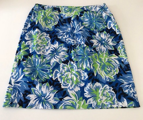 Grace Elements Women's Sz 14 Multi-Color Floral Skirt Two Front Pockets - Picture 8 of 8