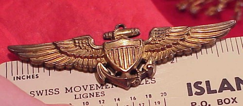 WWll US Navy Marine Corps USMC Piloto Alas NS Meyer Naval Aviator Segunda Guerra Mundial Bar Pin - Imagen 9 de 9