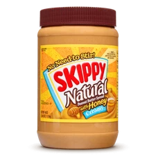 Skippy 40 oz NATURAL with HONEY Creamy Peanut Butter Spread * BB 5/2026 *