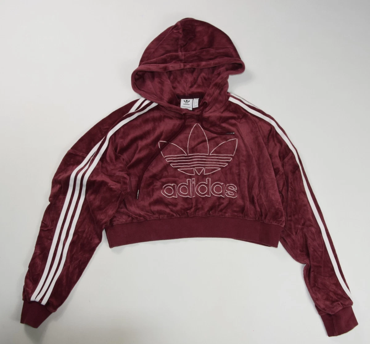 Womens Adidas Originals Velour Tracksuit track jumper Hoodie size S | eBay