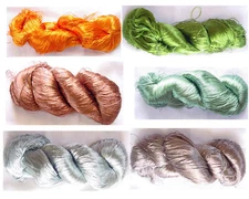 6 Thread Yarn Lace Skeins Knitting Work Reel Silk Fabric 690g Woven Sari