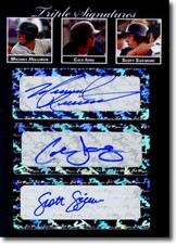 Michael Hollimon * Cale Iorg * Scott Sizemore Autograph Rookie BLACK Auto #/5