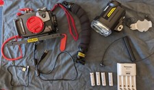 Olympus Tough TG-4 Compact Camera Housing Lighting Charger BUNDLE Pre-owned