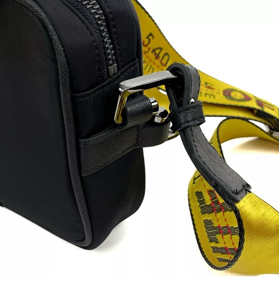 Bolso Bandolera de Hombro Blanco Virgil Abloh Nylon ✅ ENVÍO RÁPIDO Foto 4 de 4