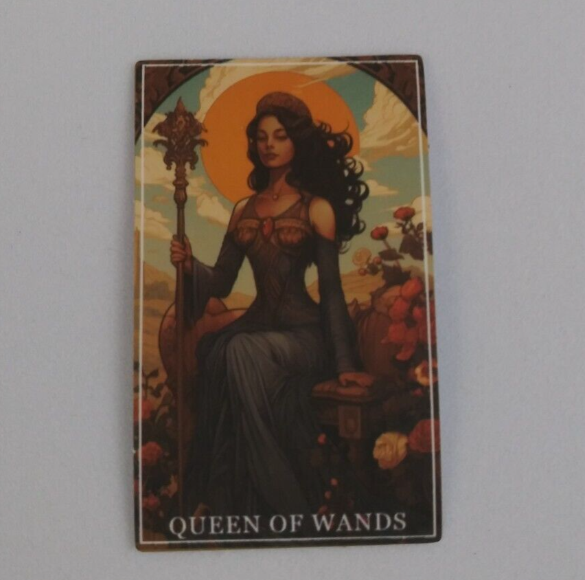 Fantasy & Magic Queen Of Wands Tarot Card Sticker 2