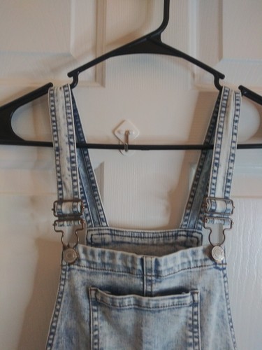 Girls Jean Overalls Size 16. Disstressd nice overalls - Picture 7 of 15