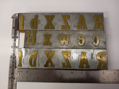 Vintage Letterpress Block / Cut (Kelsey , C&P)   ( Random Abstract Letters)