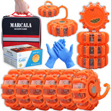 NEW MARCALA Family 12-Pack LED Road Flares - BATTERIES NOT INCLUDED