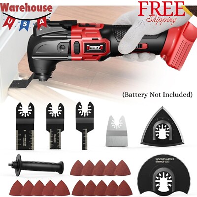Cordless Oscillating Tool for Milwaukee 18V Battery, 6 Variable Speed Brushless
