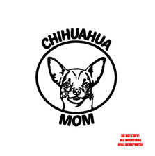 CHIHUAHUA MOM Vinyl Decal Sticker Car Window Wall Bumper DOG PUPPY BABY ON BOARD
