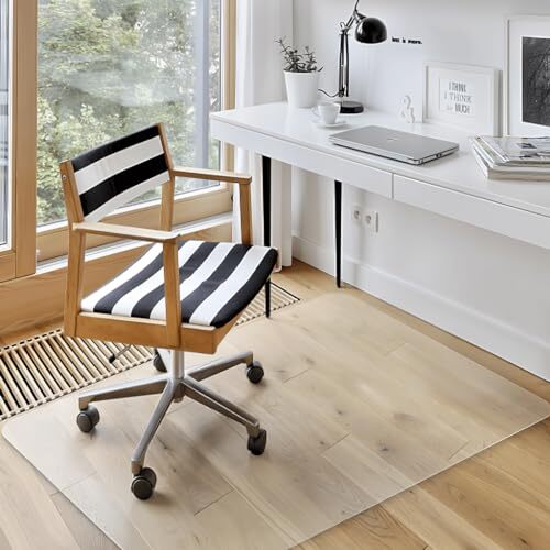 Durable 48x48 Clear PVC Office Chair Mat for Hard Floors-image
