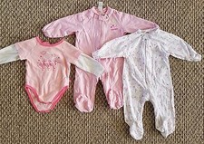 LOT 3 Girl 6-9 Onepiece OSHKOSH,Gerber, Circo snap bodysuit long sleeve pink ZIP
