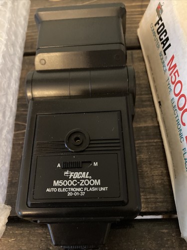 FOCAL M500C-ZOOM Auto Electronic Flash Unit with diffuser -orig.box- packaging - Picture 2 of 6