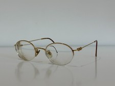 Vintage Gucci GG Half Rim Havana Brown Gold Eyeglasses Optical Frame Only