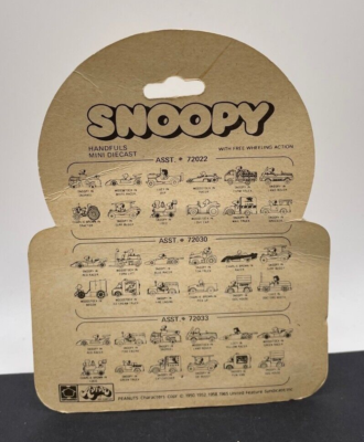 NIP HASBRO Snoopy Peanuts Mini Die Cast Snoopy in Locomotive Vtg
