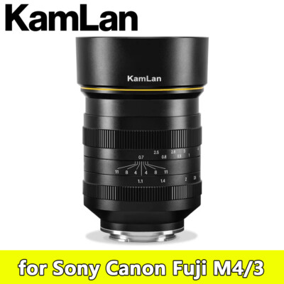 Kamlan 70mm f1.1 APS-C Large Aperture Manual Focus Lens for Sony Canon Fuji M4/3