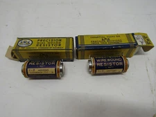 2 NIB OLD PRECISION RESISTOR WIRE WOUND NEW OLD STOCK