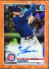 2020 Bowman Chrome Nico Hoerner Orange Refractor Rookie Autograph Cubs RC SP /25