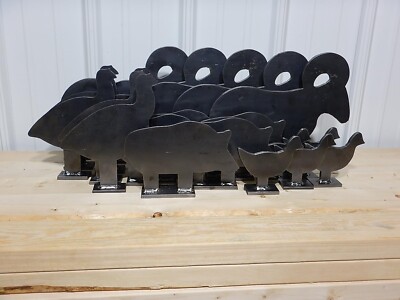 NRA  Steel Animal Silhouette Targets 3/8 Scale 20 Pcs. - 1/4'' Thick Steel