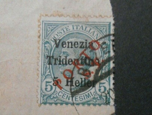  ITALIEN,ITALY 1919 Trentino Bozen "BZ3 Tax SVR Porto ST" 5c su 5c US ss.BZ3/130 - Bild 1 von 2