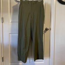 Vintage Wool Pants Mens Size Regular Small M-1951 Field Trousers Army Green 3138