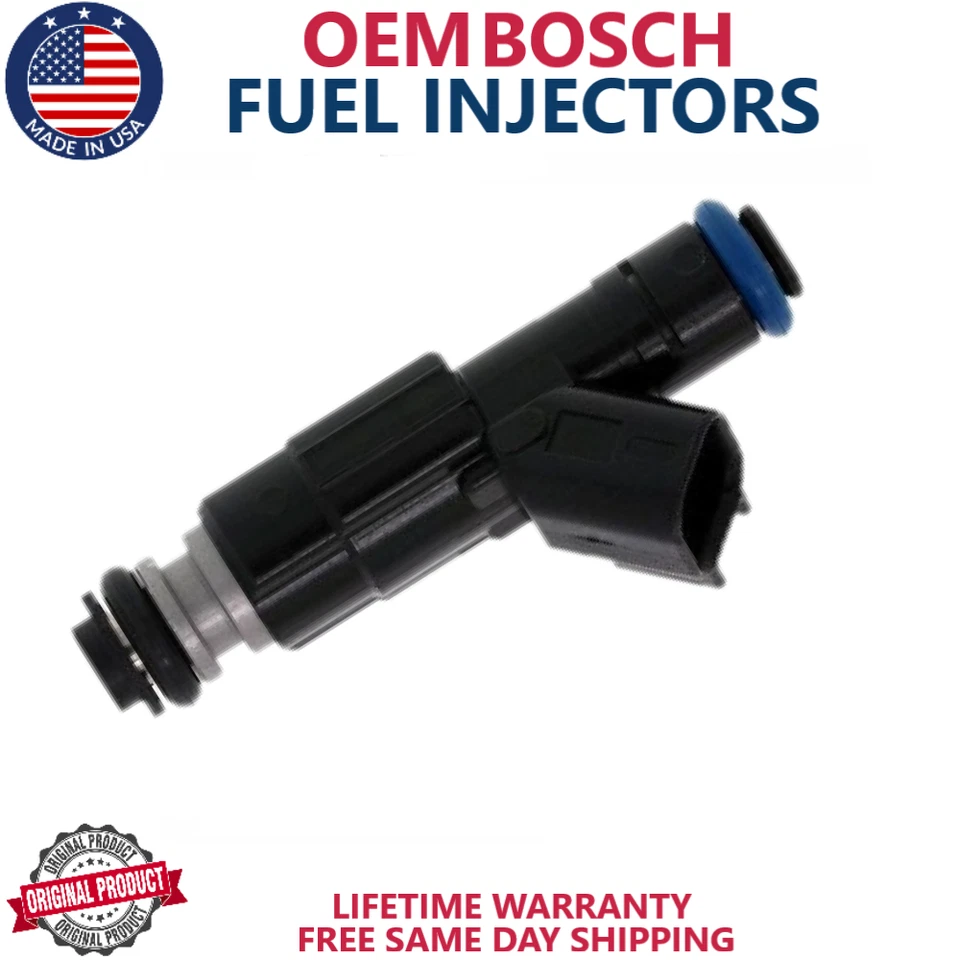 x6 OEM BOSCH Fuel Injectors For 2000, 2001, 2002, 2003 Dodge Ram 1500 Van 5.2L V - Image 2 of 4