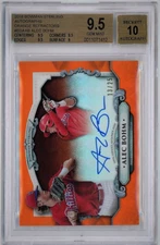 2018 Bowman Sterling Autographs Orange Refractors /25 Alec Bohm BGS 9.5 w 10 Aut