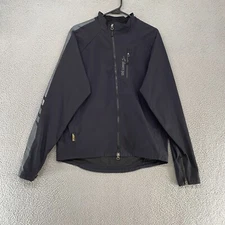 Showers Pass Cycling Jacket Mens Large Black Zip Up Softshell Artex Skyline Bike
