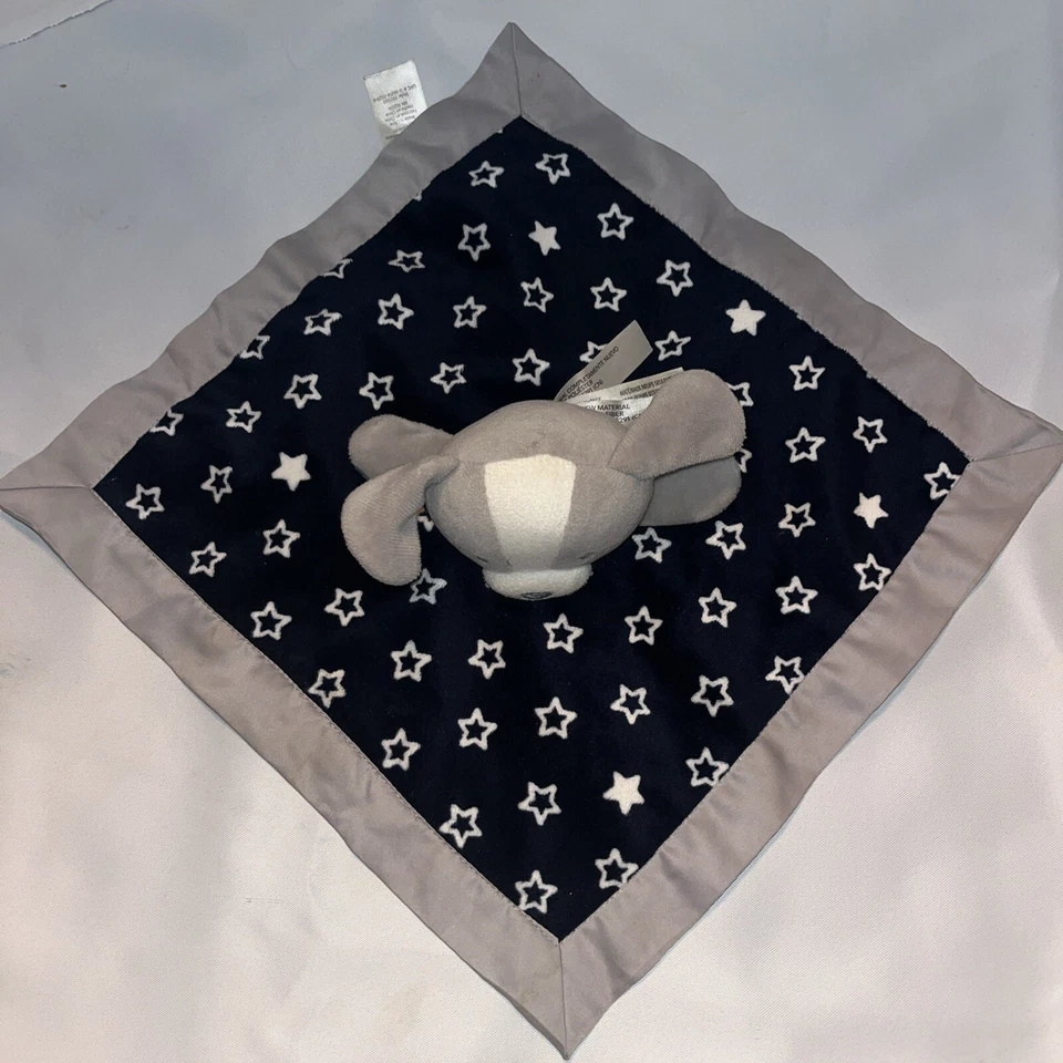 Manta de seguridad para bebé Child Of Mine Carters cachorro perro gris marino ESTRELLAS LOVEY 13" Foto 3 de 4