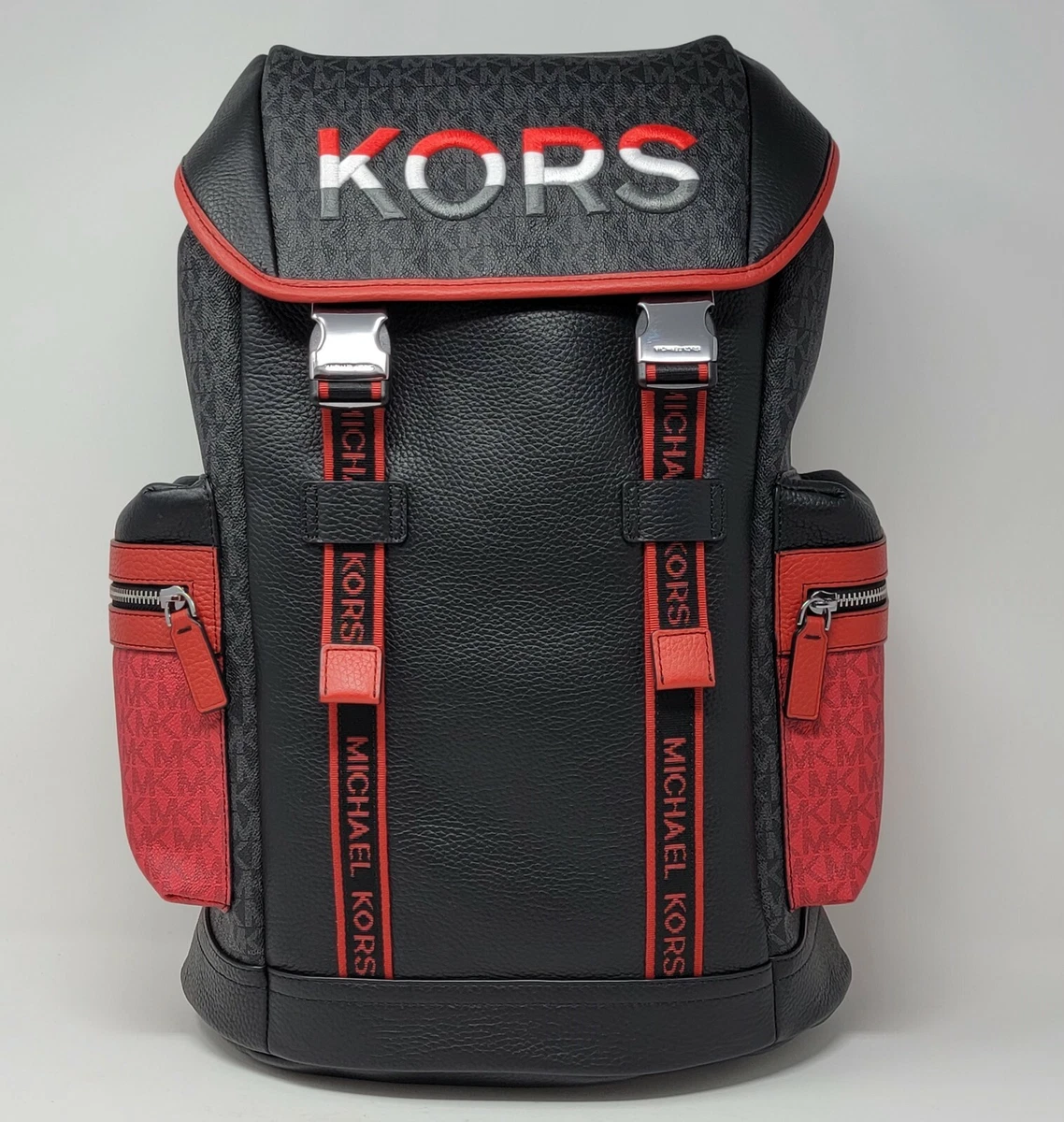Michael kors red on sale and black bag