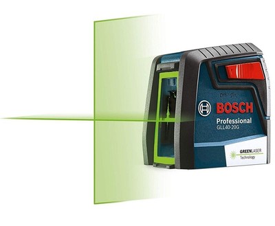 Bosch GLL40-20G Green-Beam Self-Leveling Cross-Line Laser by Authorized Dealer