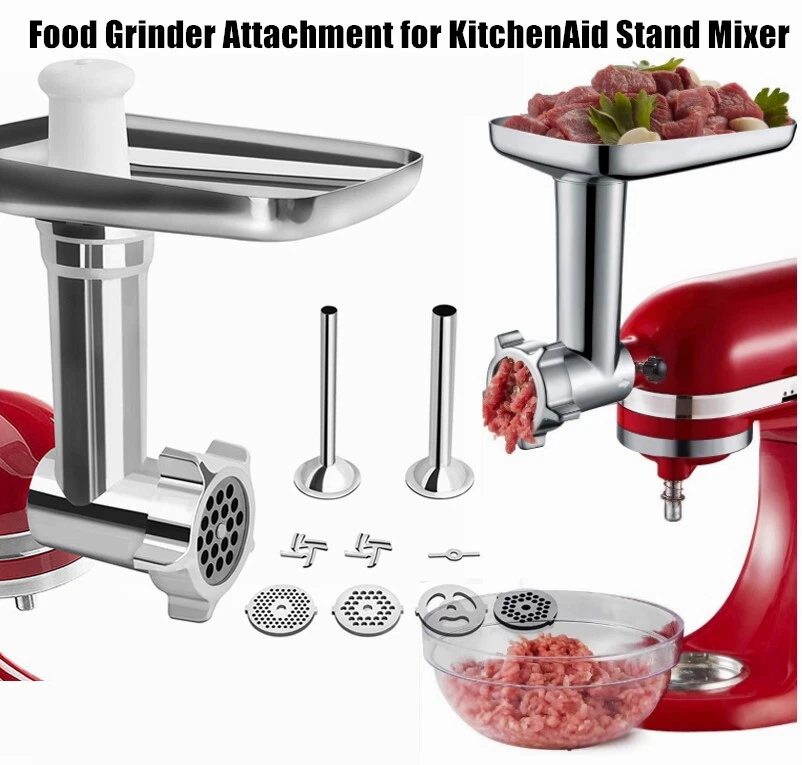 GVODE Meat Grinder Attachment for Kitchenaid Stand Mixer(does not include  kitchenaid stand mixer), Including 3 Sausage Stuffer Accessory, Metal Food  Grinder, gvode meat grinder kitchenaid