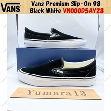 Image of Vans Premium Slip-On 98 Black White VN000D5AY28 Men's Size