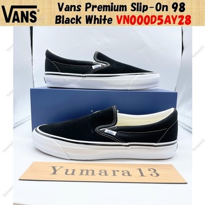 Vans Premium Slip-On 98 Black White VN000D5AY28 Men's Size