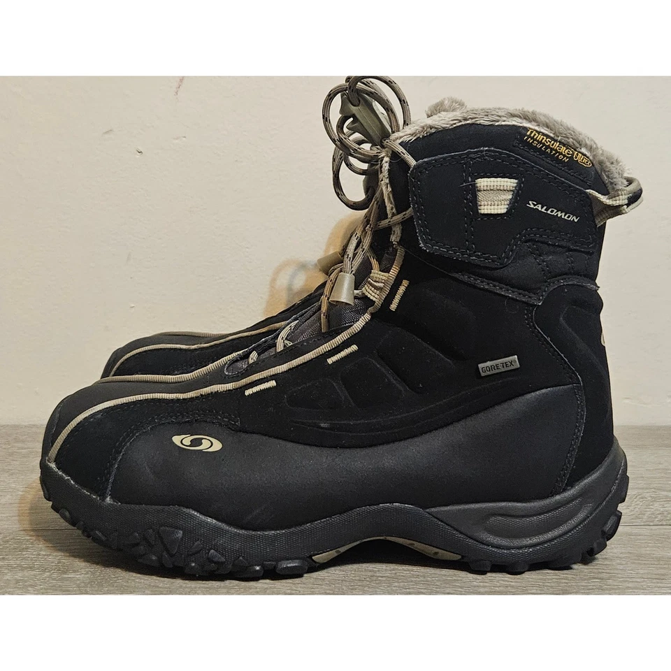 Salomon Women's Winter Boots Size 9 Waterproof Insulated Black Goretex Snow Warm - Image 4 of 4