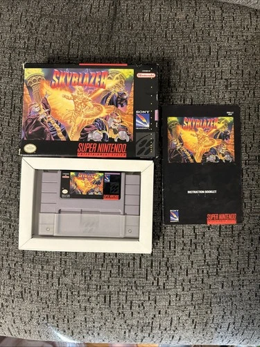 Skyblazer (Super Nintendo 1993) CIB RARE - Great Condition, Game Box Manual