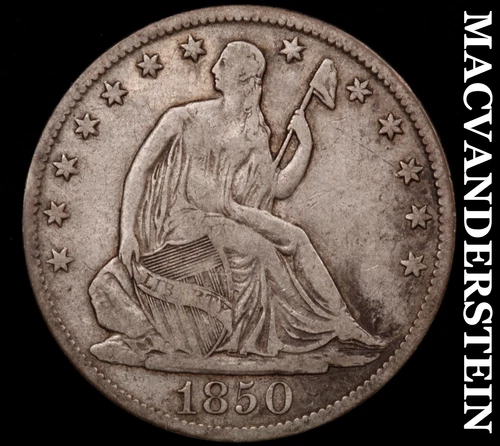1850-O Seated Liberty Half Dollar - Scarce  Very Fine  Better Date  #G8207
