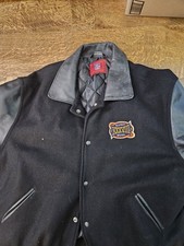 Authentic Black Leather NFL Super Bowl Team Jacket Super Bowl XXXVIII